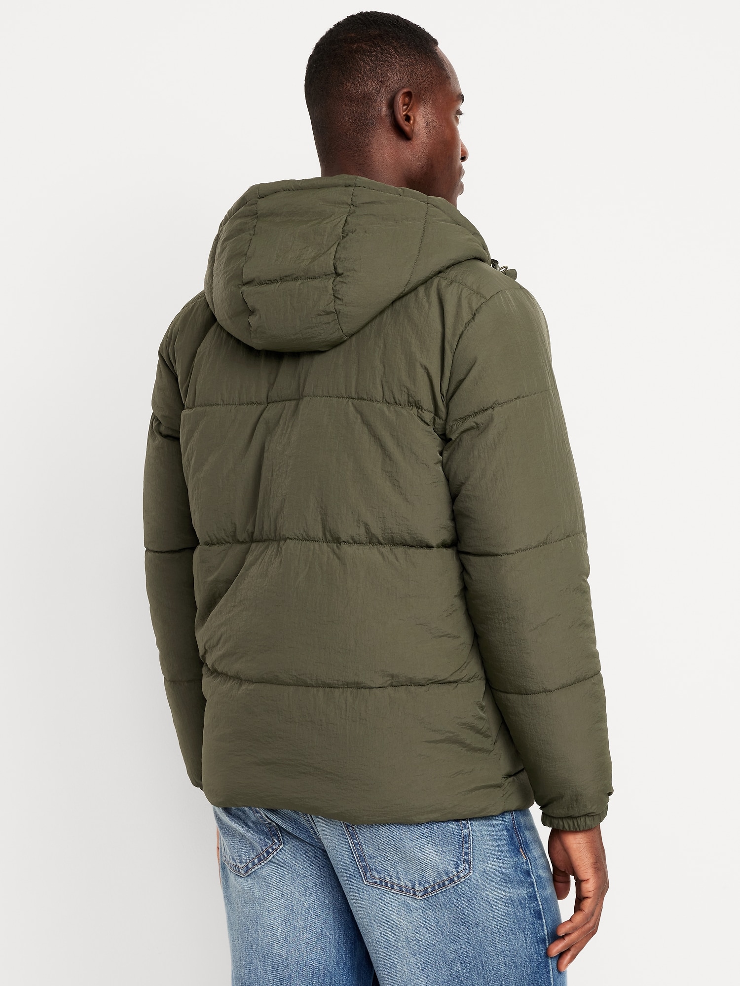 Water-Resistant Hooded Puffer Jacket