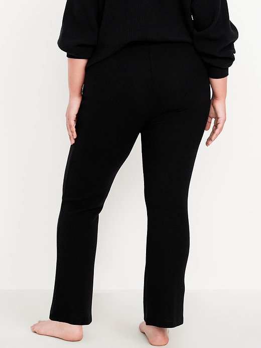 Image number 8 showing, High-Waisted Cozy Waffle Flare Pants