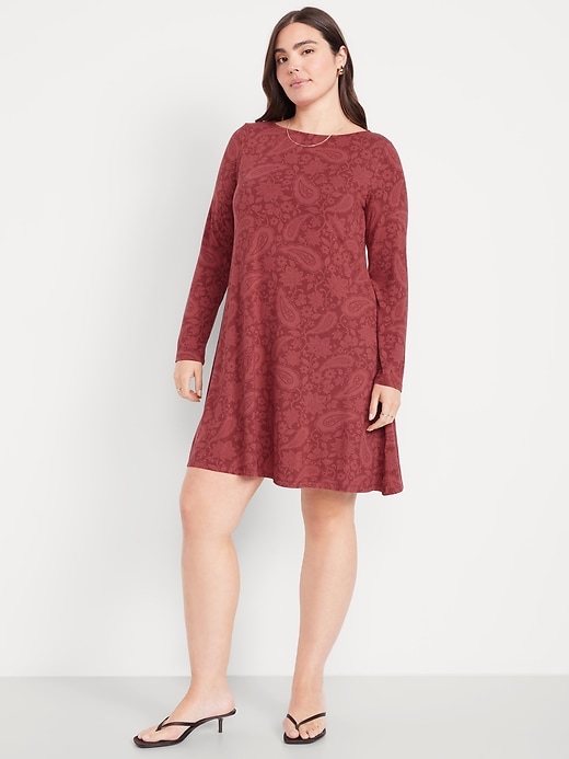 Image number 6 showing, Long-Sleeve Mini Swing Dress