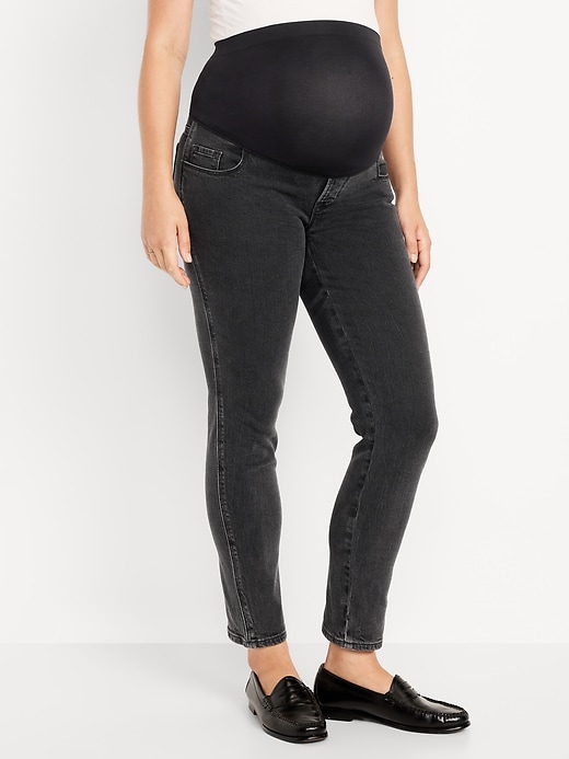 Image number 3 showing, Maternity Full-Panel Vintage Slim Jeans