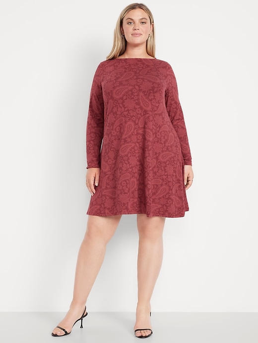 Image number 7 showing, Long-Sleeve Mini Swing Dress
