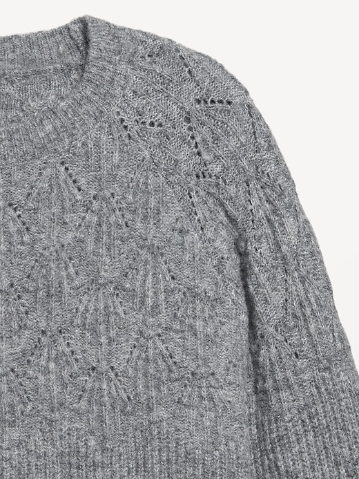 Image number 6 showing, Loose Crew-Neck Cropped Sweater