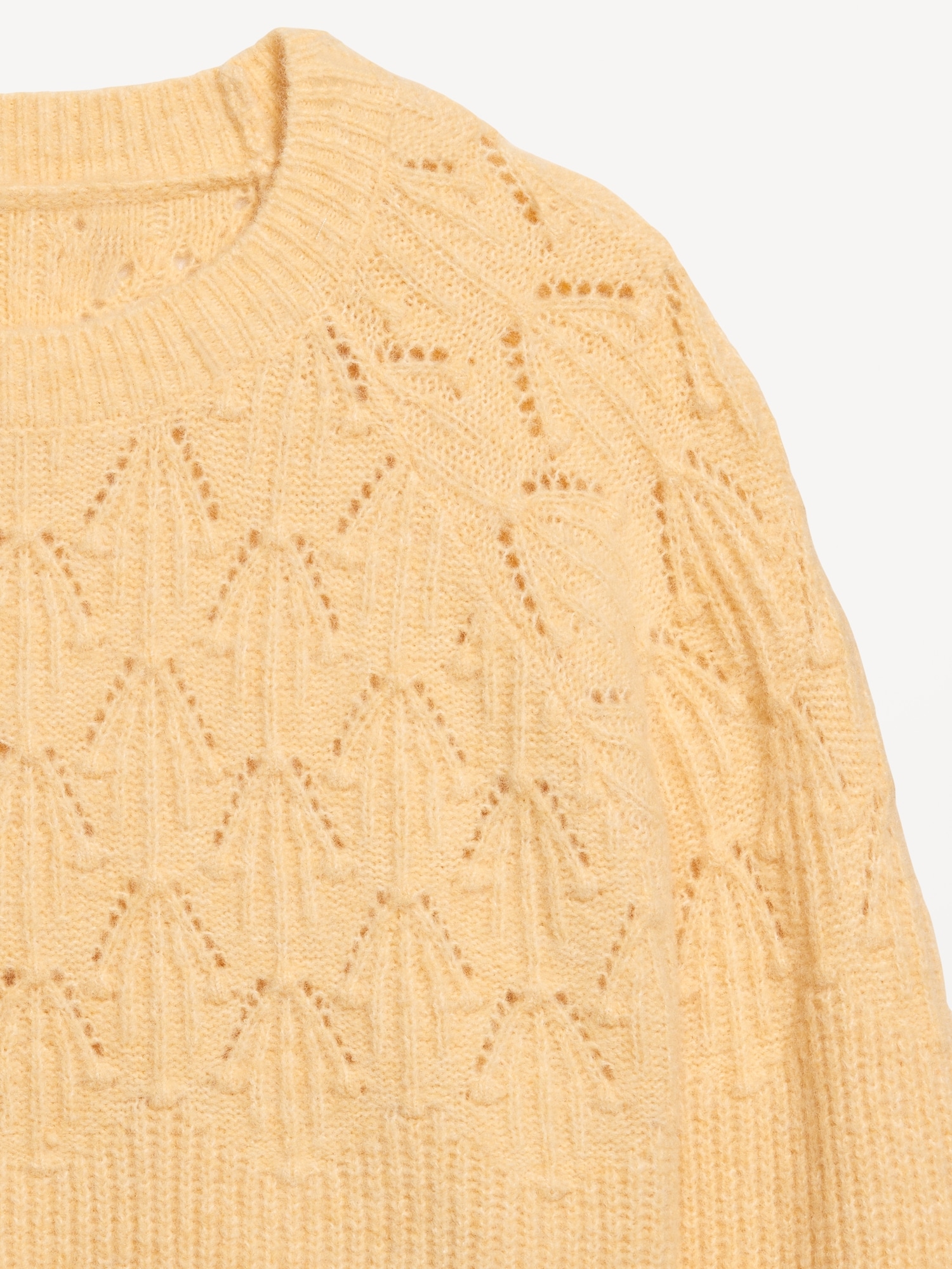 Loose Crew-Neck Cropped Sweater