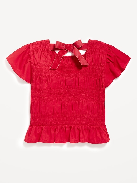 Image number 3 showing, Short-Sleeve Smocked Top for Girls