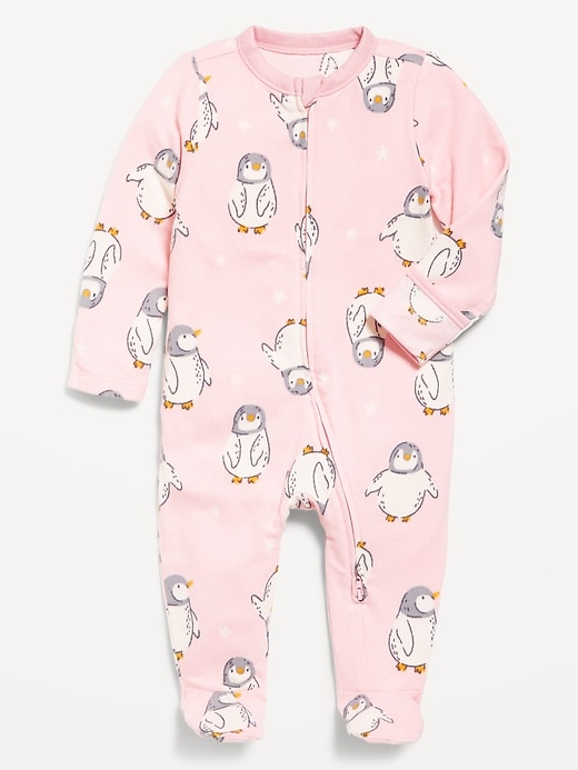 Image number 1 showing, Cozy Knit 2-Way-Zip Sleep & Play Footed One-Piece for Baby