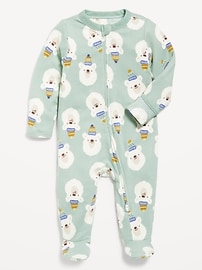 Image number 1 showing, Cozy Knit 2-Way-Zip Sleep & Play Footed One-Piece for Baby