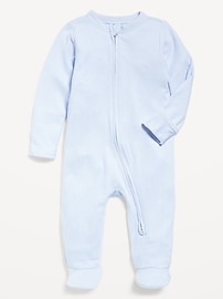 Image number 1 showing, Cozy Knit 2-Way-Zip Sleep & Play Footed One-Piece for Baby