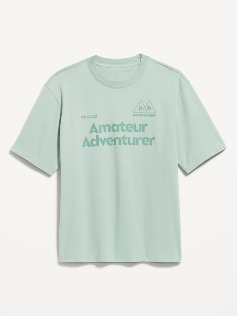 Heavyweight Crew-Neck Graphic T-Shirt - Amateur Adventurer