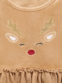Image number 3 showing, Long-Sleeve Fit and Flare Velour Holiday Tutu Dress for Baby