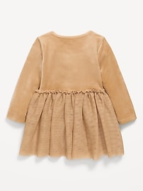 Image number 2 showing, Long-Sleeve Fit and Flare Velour Holiday Tutu Dress for Baby
