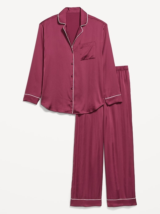 Image number 4 showing, Satin Pajama Pant Set for Women