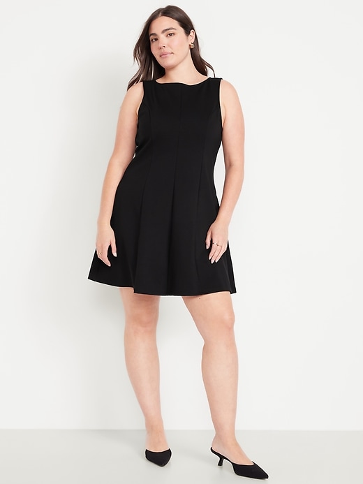 Image number 7 showing, Sleeveless Ponte-Knit Mini Swing Dress