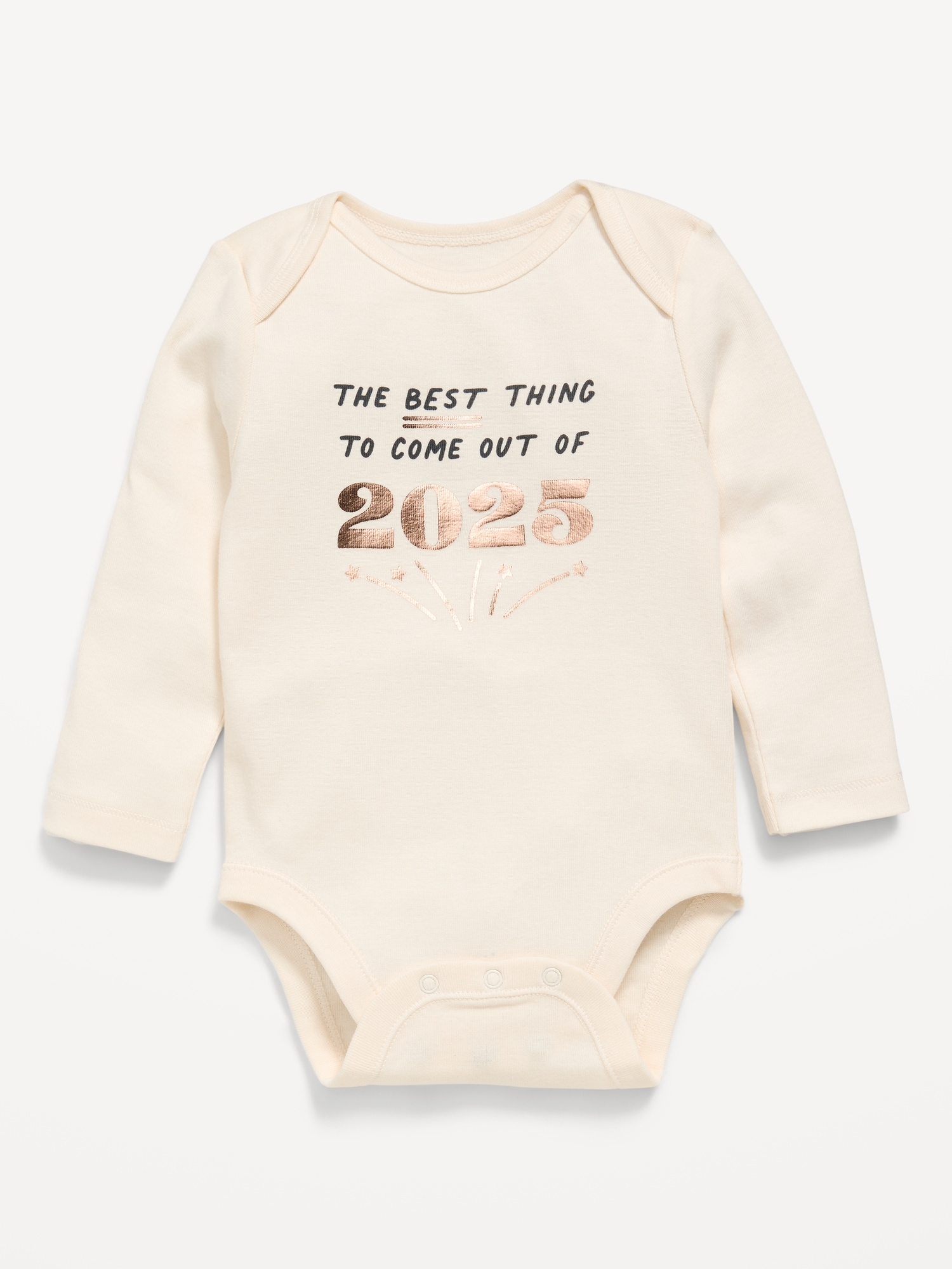 Long-Sleeve Unisex Graphic Bodysuit for Baby