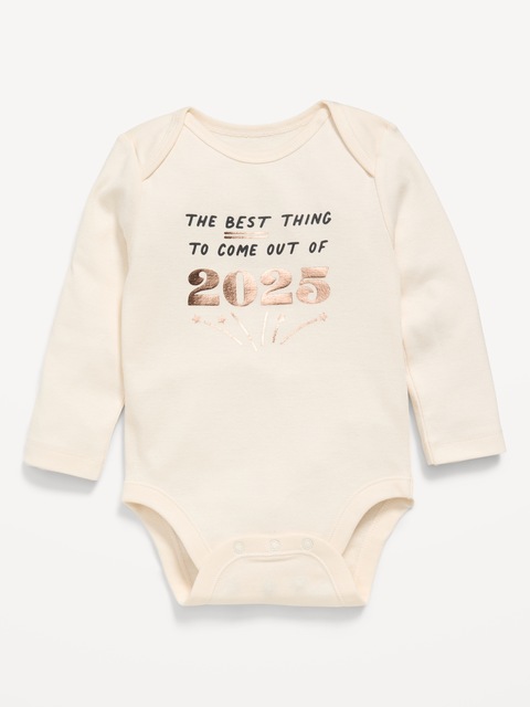 Long-Sleeve Unisex Graphic Bodysuit for Baby - Creme De La Creme