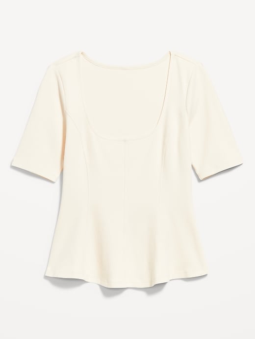 Image number 4 showing, Square-Neck Peplum Top