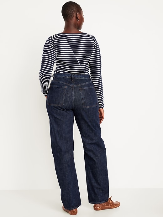 Image number 5 showing, High-Waisted Barrel Utility Jeans