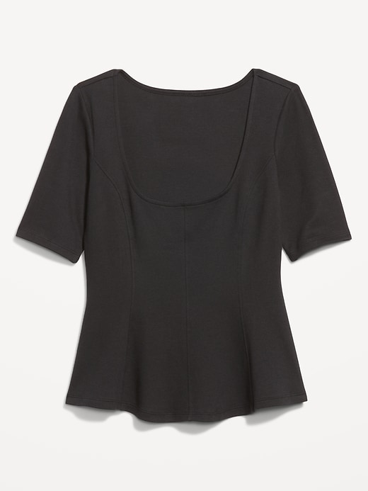 Image number 4 showing, Square-Neck Peplum Top
