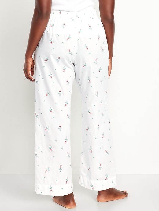 Image number 6 showing, High-Waisted Poplin Pajama Pant