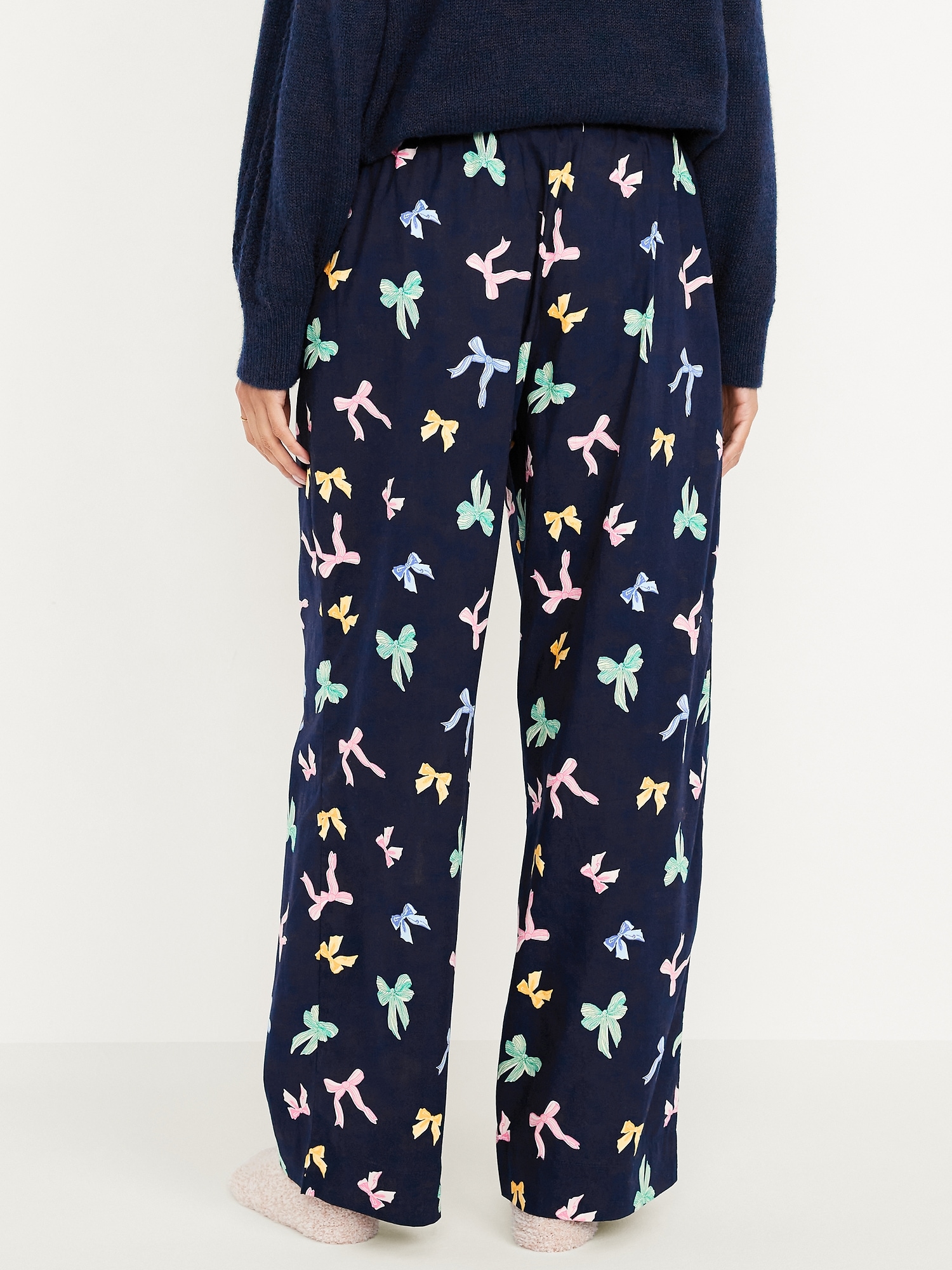 High-Waisted Poplin Pajama Pant