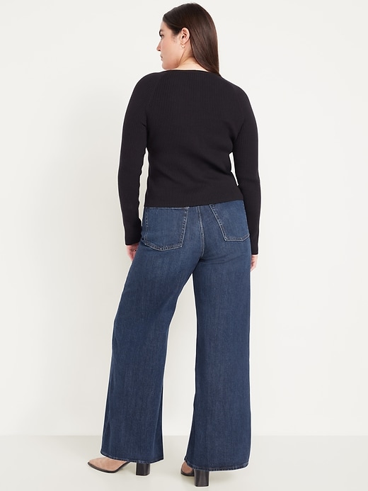 Image number 5 showing, Extra High-Waisted Super Wide-Leg Jeans