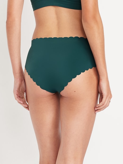 Image number 2 showing, High-Waisted No-Show Scalloped Brief Underwear