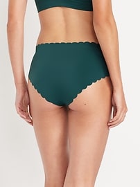 Image number 2 showing, High-Waisted No-Show Scalloped Brief Underwear