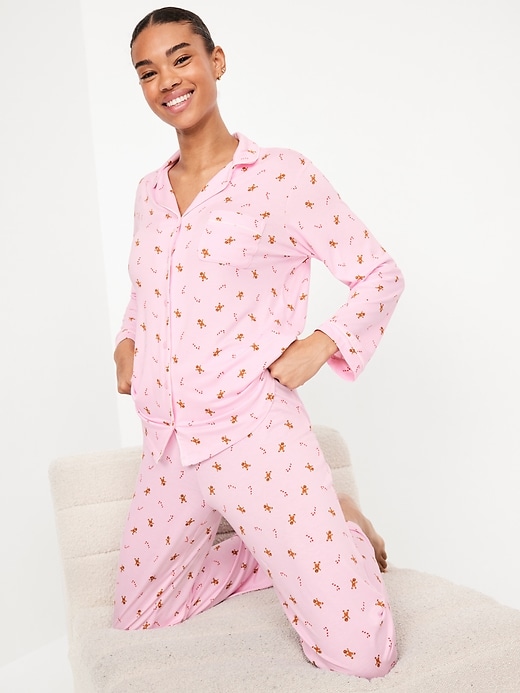 Image number 3 showing, Sunday Sleep Knit Jersey Pant Set