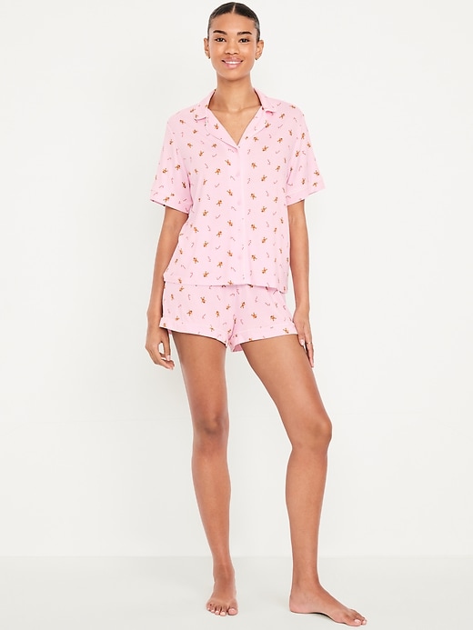 Image number 1 showing, Sunday Sleep Knit Jersey Short Set