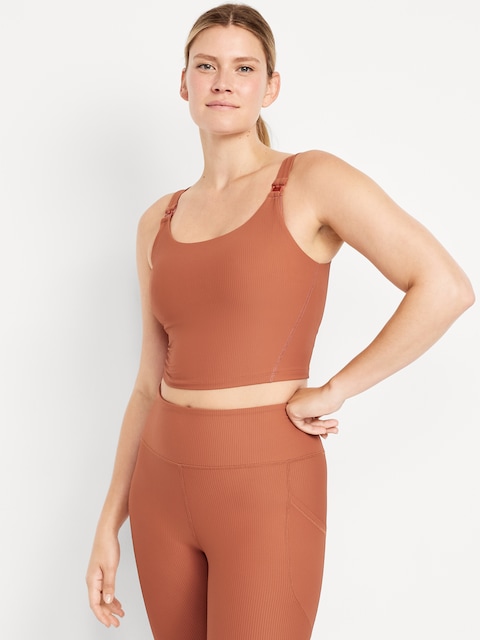 Maternity PowerSoft Rib Nursing Sports Bra