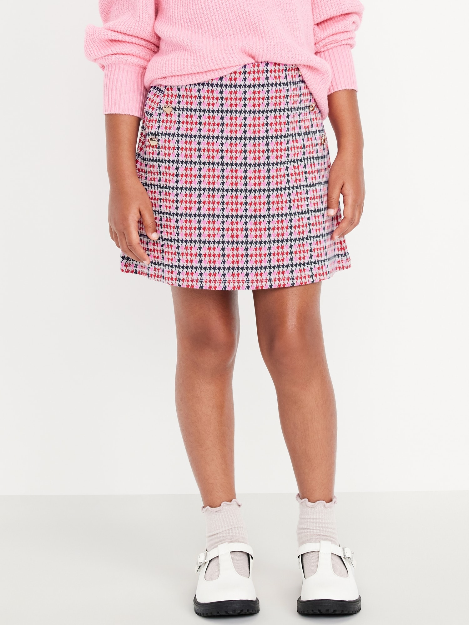 Jacquard-Knit Sailor Skort for Girls