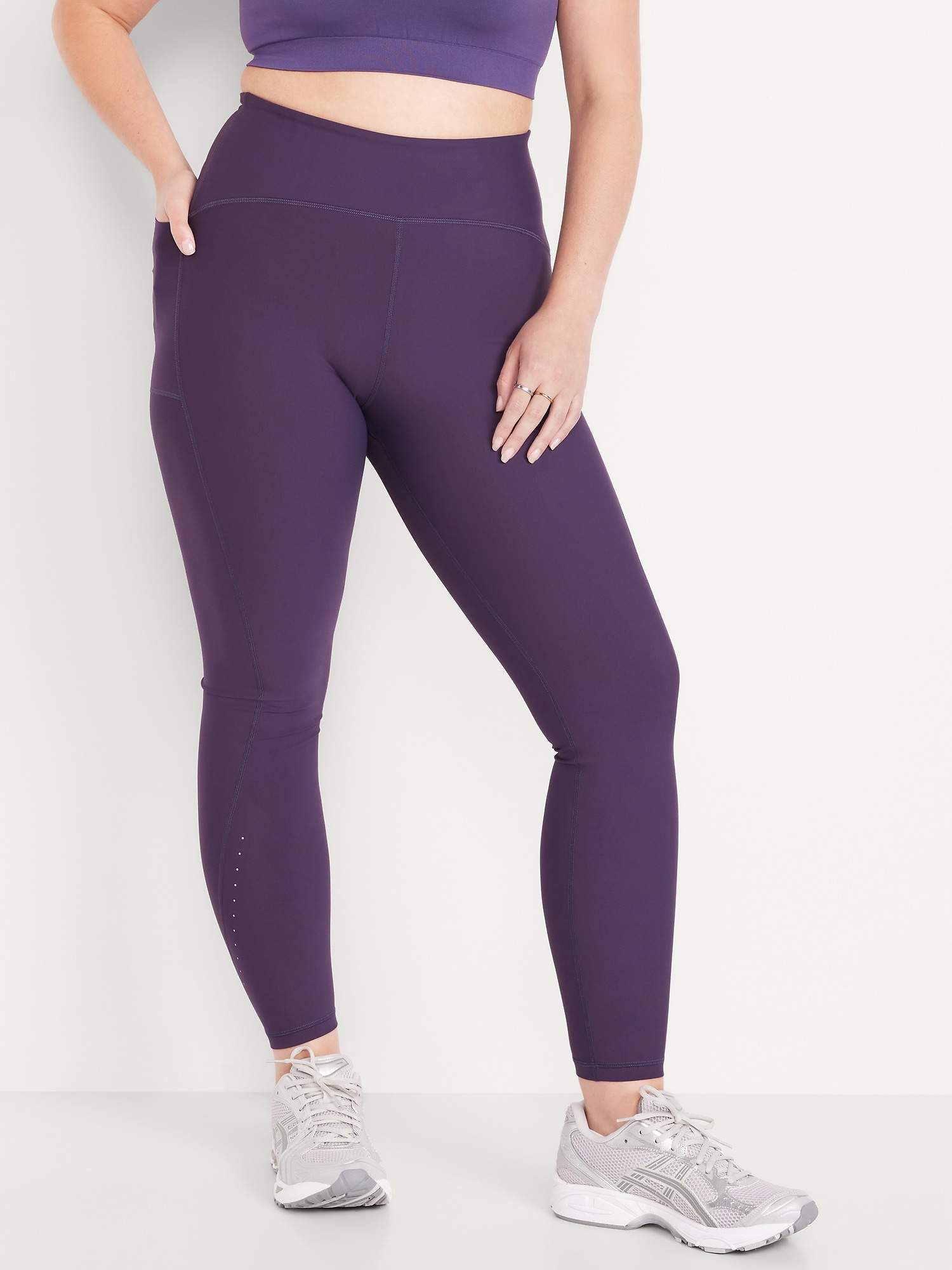 High-Waisted PowerSoft Train 7/8 Run Leggings | Old Navy
