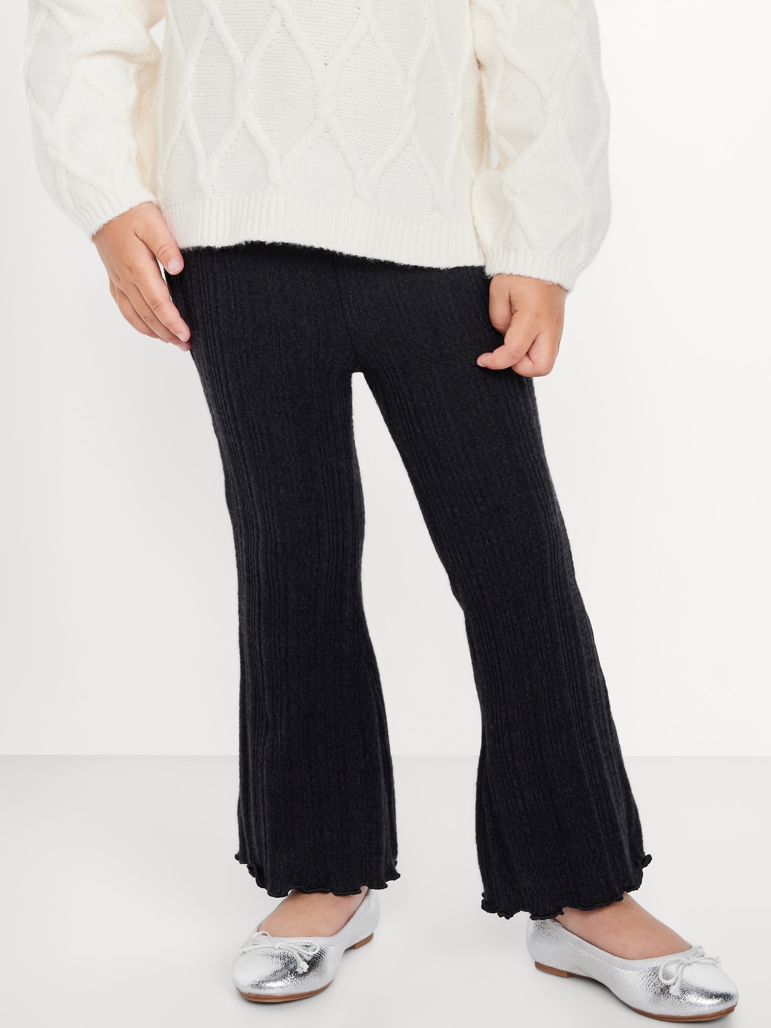 Cozy Ribbed Flare-Leg Leggings for Toddler Girls