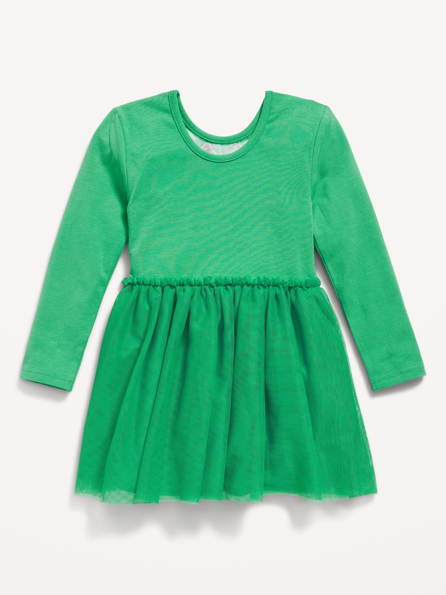 Fit and Flare Long-Sleeve Tutu Dress for Toddler Girls