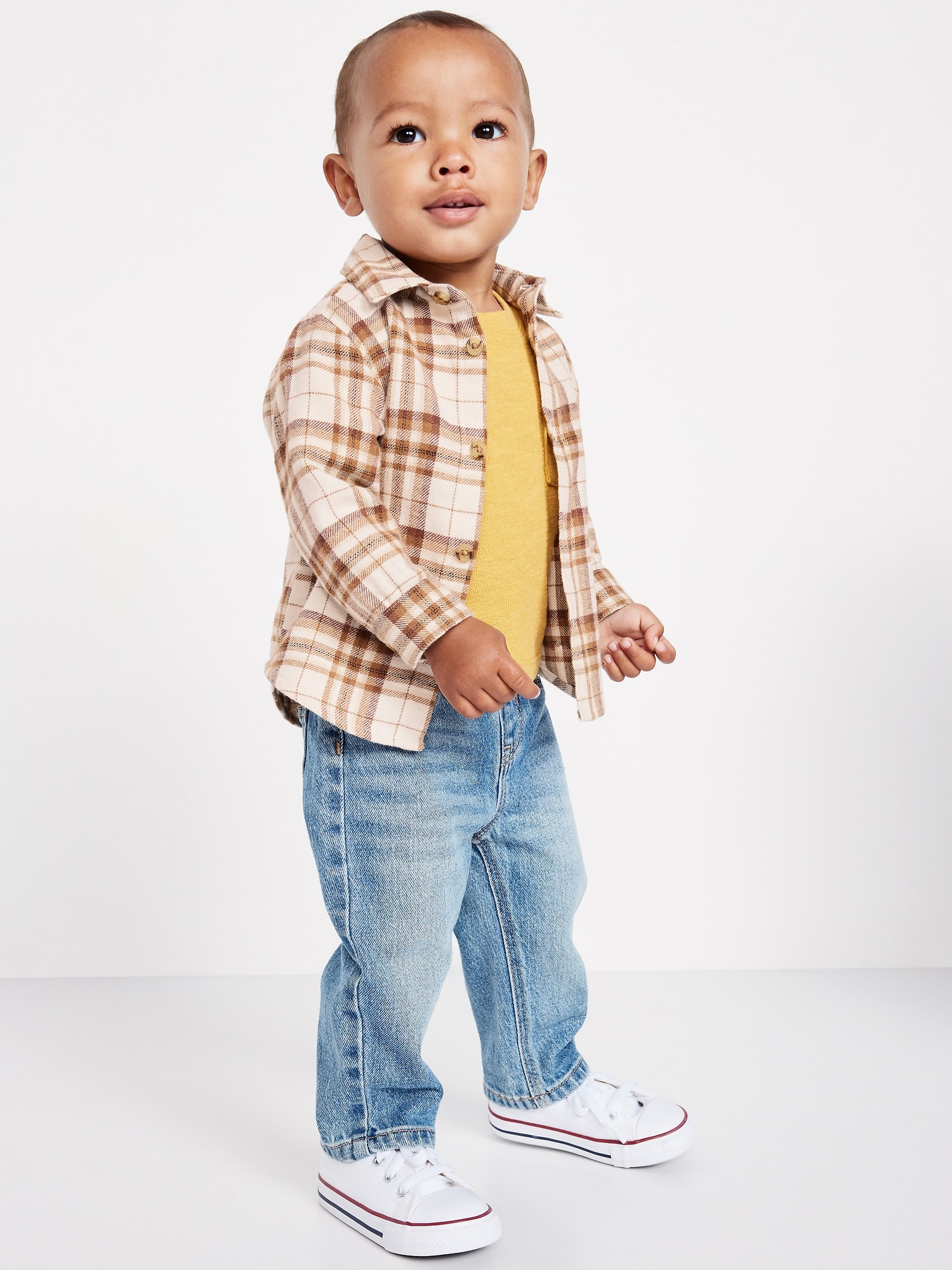 Long-Sleeve Flannel Shirt for Baby