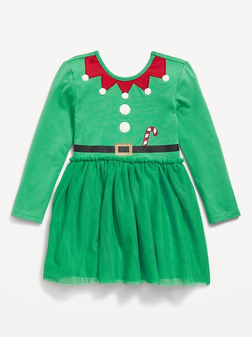 Image number 2 showing, Fit and Flare Long-Sleeve Tutu Dress for Toddler Girls