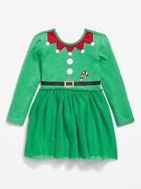 Image number 2 showing, Fit and Flare Long-Sleeve Tutu Dress for Toddler Girls