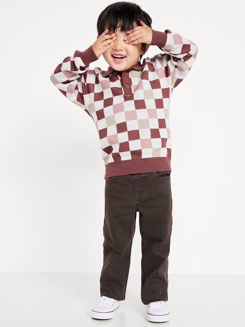 Straight-Leg Built-In Flex Jeans for Toddler Boys - Aztec Brown
