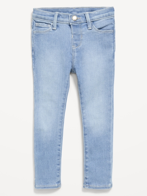 High-Waisted Rockstar 360° Stretch Jeggings for Toddler Girls - Light Wash