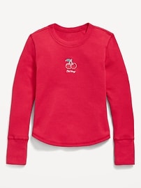 Image number 1 showing, Long-Sleeve Logo Graphic Thermal-Knit T-Shirt for Girls