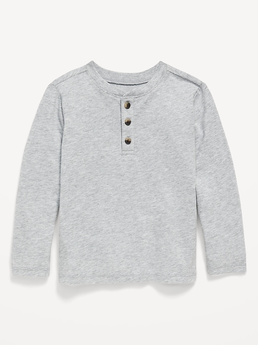 Image number 1 showing, Long-Sleeve Henley T-Shirt for Toddler Boys