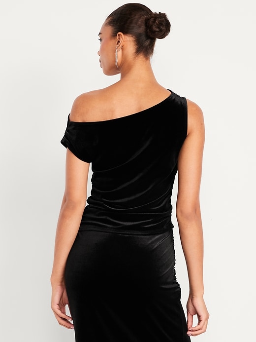 Image number 2 showing, Velvet Ruched Top