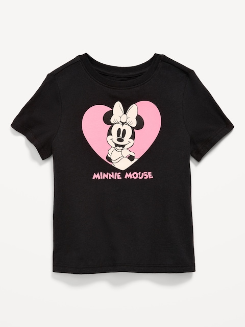 Disney© Minnie Mouse Graphic T-Shirt for Toddler Girls - Black Jack