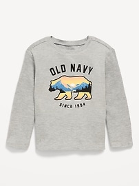 Image number 1 showing, Long-Sleeve Logo Graphic Thermal-Knit T-Shirt for Toddler Boys