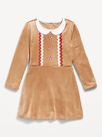 Image number 1 showing, Long-Sleeve Fit and Flare Velour Holiday Dress for Toddler Girls