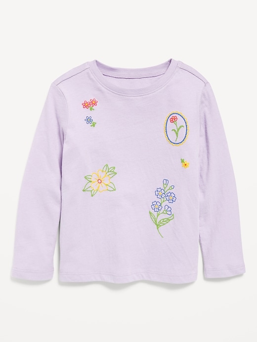 Image number 1 showing, Long-Sleeve Graphic T-Shirt for Toddler Girls