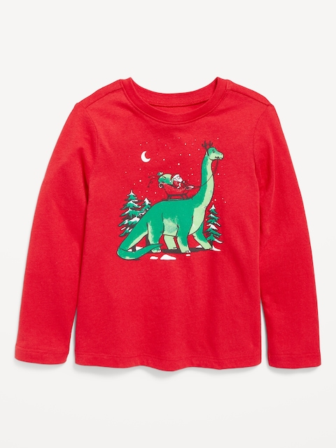 Long-Sleeve Unisex Graphic T-Shirt for Toddler - Robbie Red