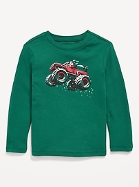 Image number 1 showing, Long-Sleeve Unisex Graphic T-Shirt for Toddler