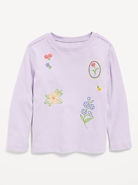 Image number 1 showing, Long-Sleeve Graphic T-Shirt for Toddler Girls