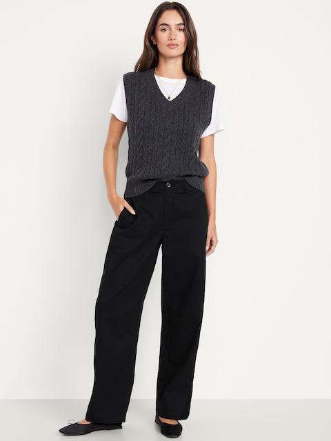 Mid-Rise OGC Barrel Chino Pants - Black Jack