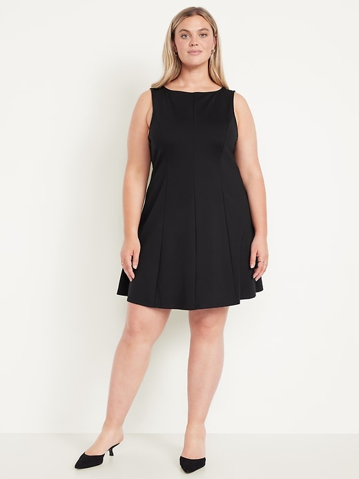 Image number 8 showing, Sleeveless Ponte-Knit Mini Swing Dress